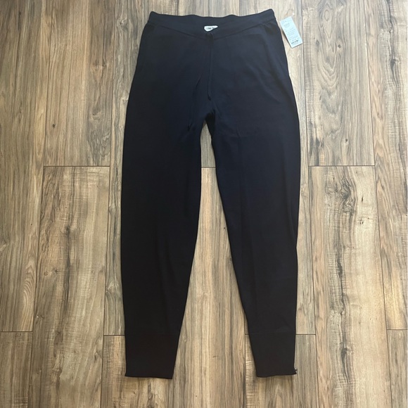 $328 PER SE by CARLISLE Cashmere Blend Knit Jogger Drawstring Pants Ankle Zip M - Picture 1 of 14